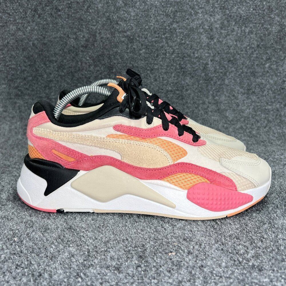Puma RS-X3 Mesh Pop‎ Sneakers Women's 9.5 Marshmallow Bubblegum Athletic Shoes